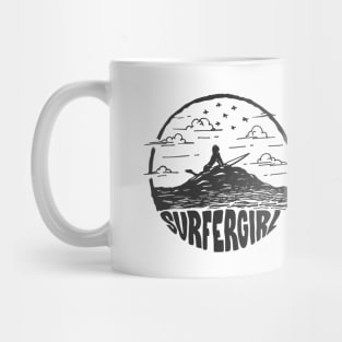 Surf Clothes | Cool rough surfer girl design art Mug